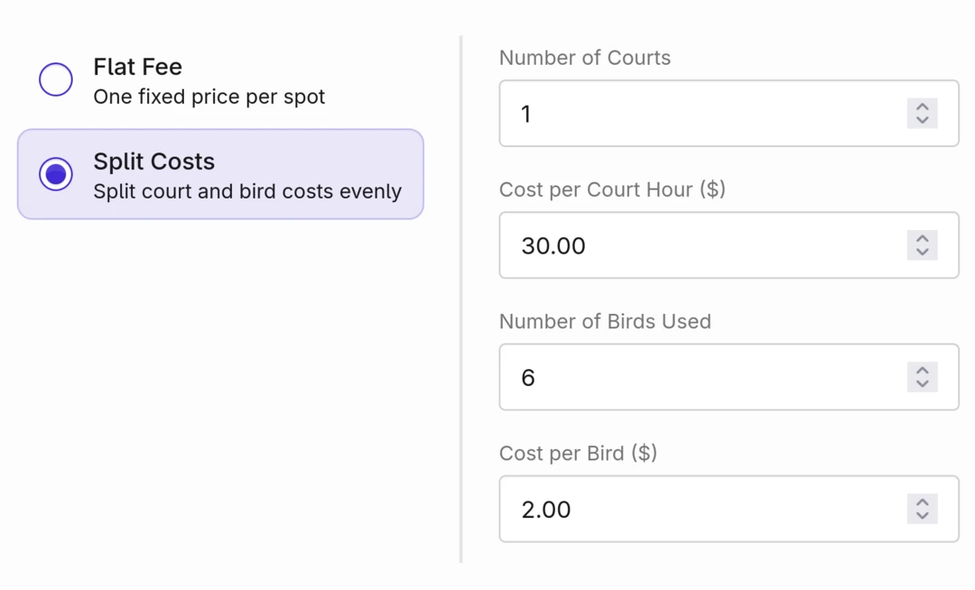 Configure costs